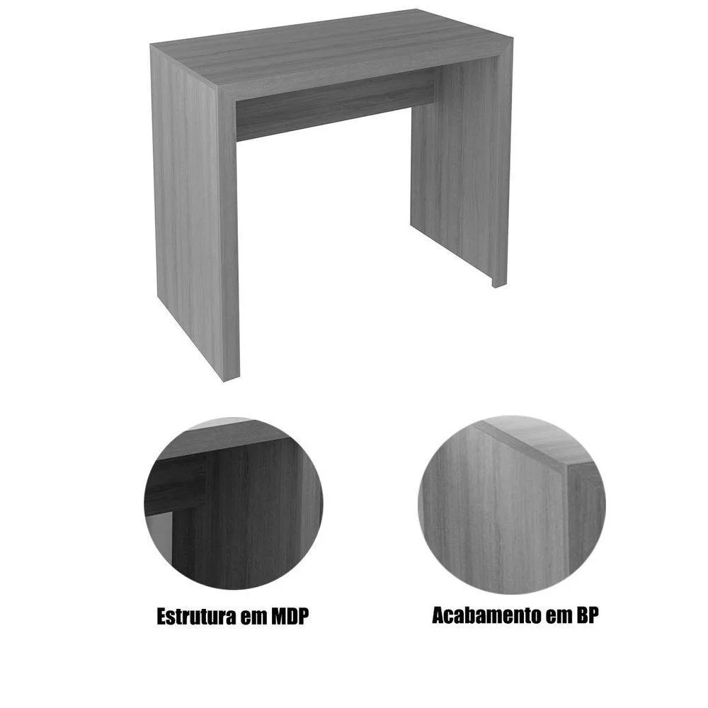 Imagem 4 de 5 do produto Mesa Para Escritório Escrivaninha 90 Cm Preto