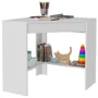Mesa Escrivaninha De Canto Para Escritório 1 Gaveta Branco 13