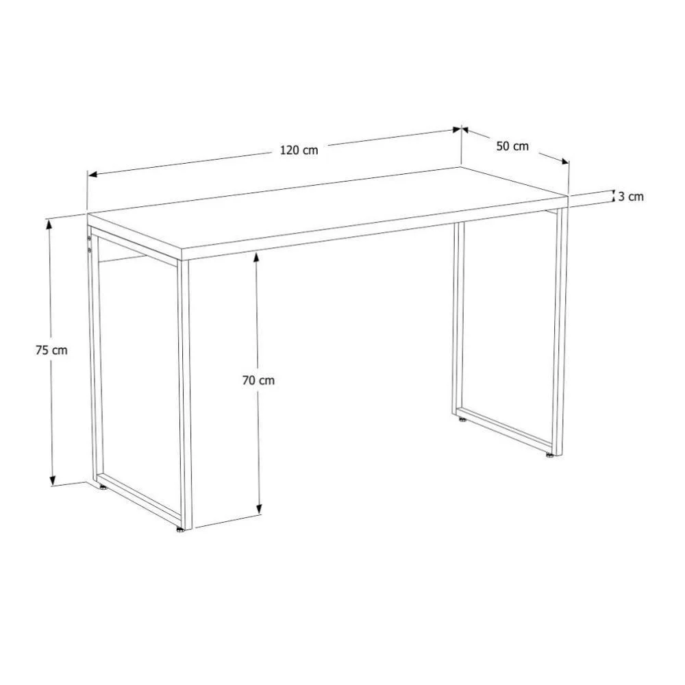 Imagem 4 de 5 do produto Mesa Para Escritório Industrial Aspen 120 Cm C01 Onix