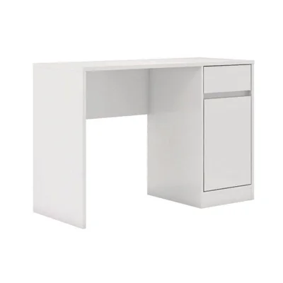 Mesa Escrivaninha Juvenil Office Morada C/ 1 Porta E 1 Gaveta Branco - Demóbile
