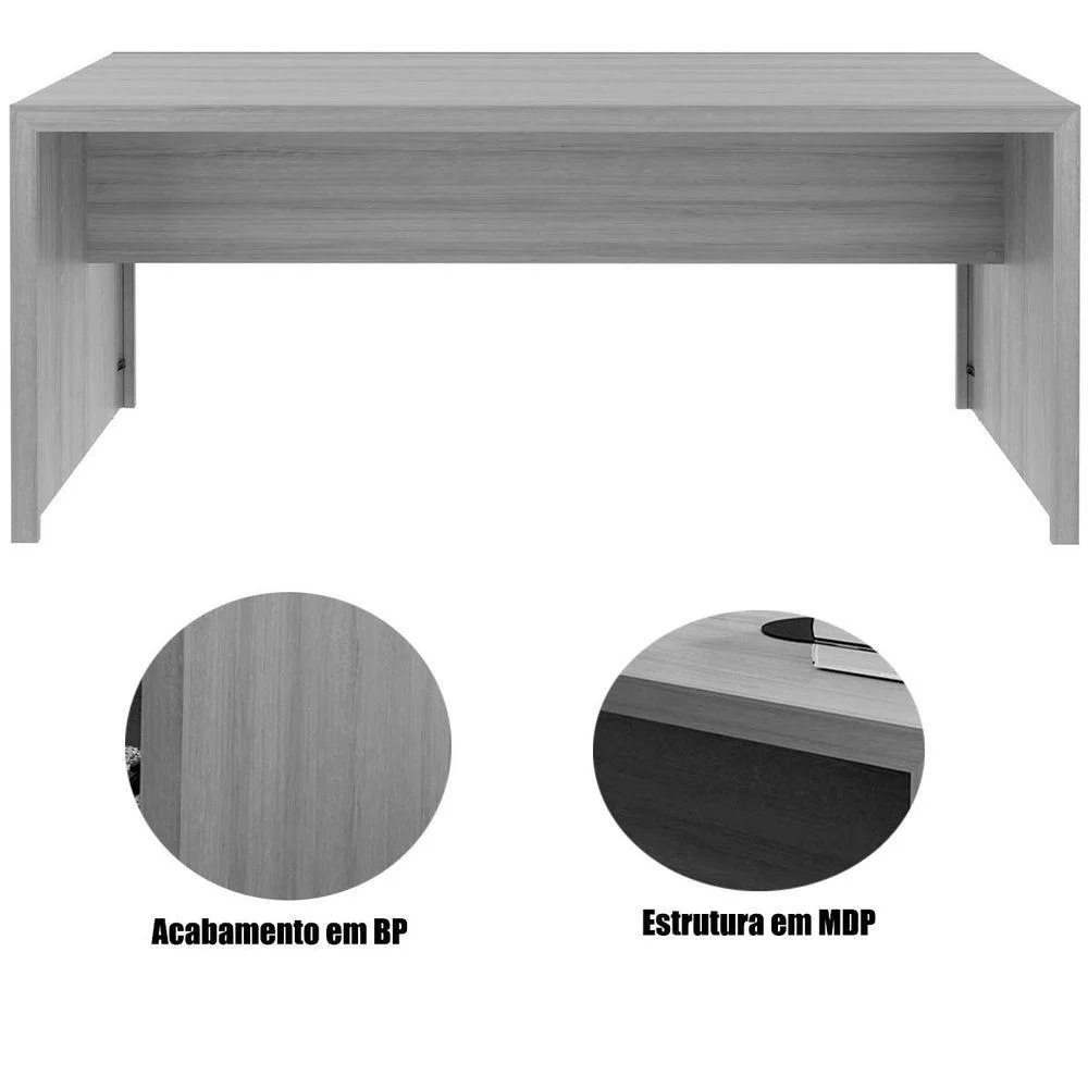Imagem 4 de 5 do produto Mesa Para Escritório Escrivaninha 180 Cm Branco