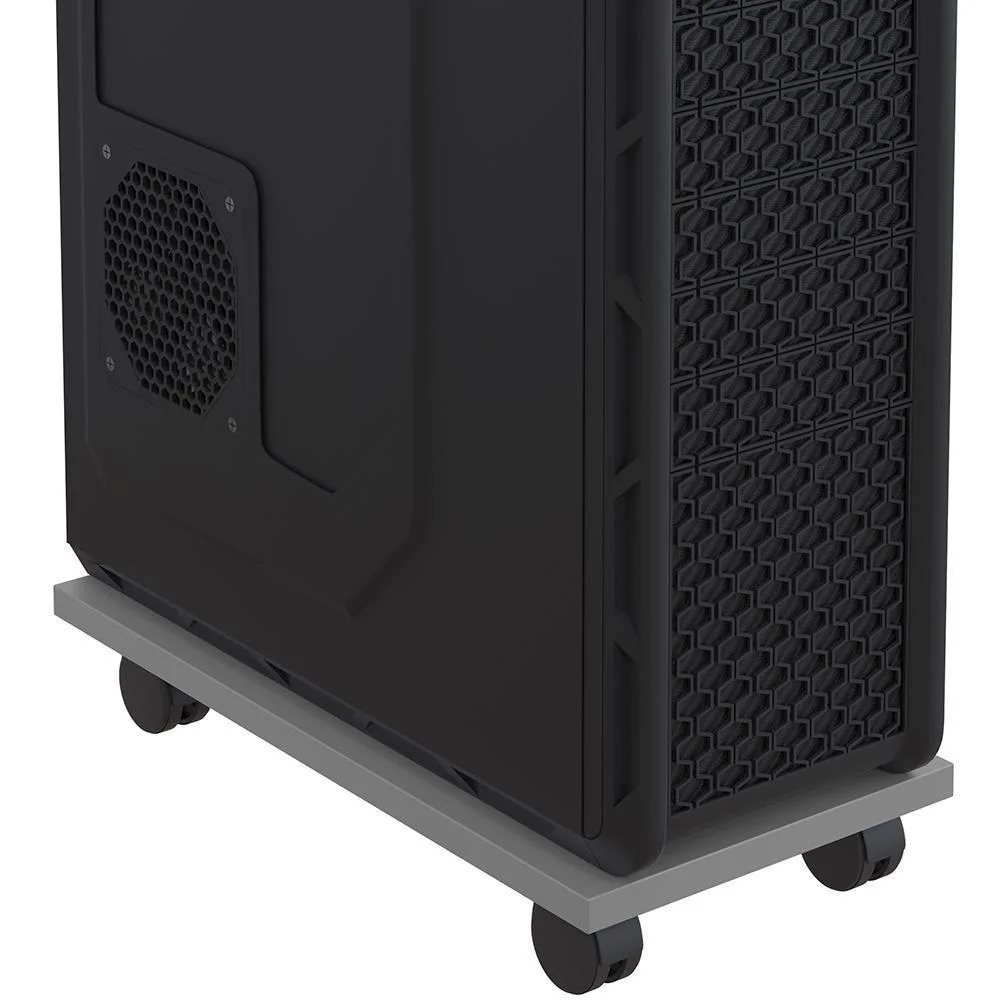 Imagem 3 de 5 do produto Suporte Para Cpu Com Rodízios Cyber L03 Cinza