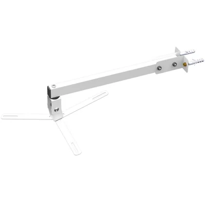 Suporte Projetor Datashow Mini LED Parede Braço 40 Cm - Branco