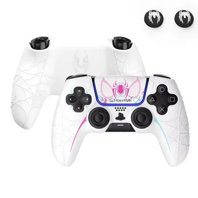 Capa Controle Dualsense Ps5 Spidergwen Spider-man Antiderrapante Homem Aranha Mulher Spiderwoman Gwen Stacy Acessório