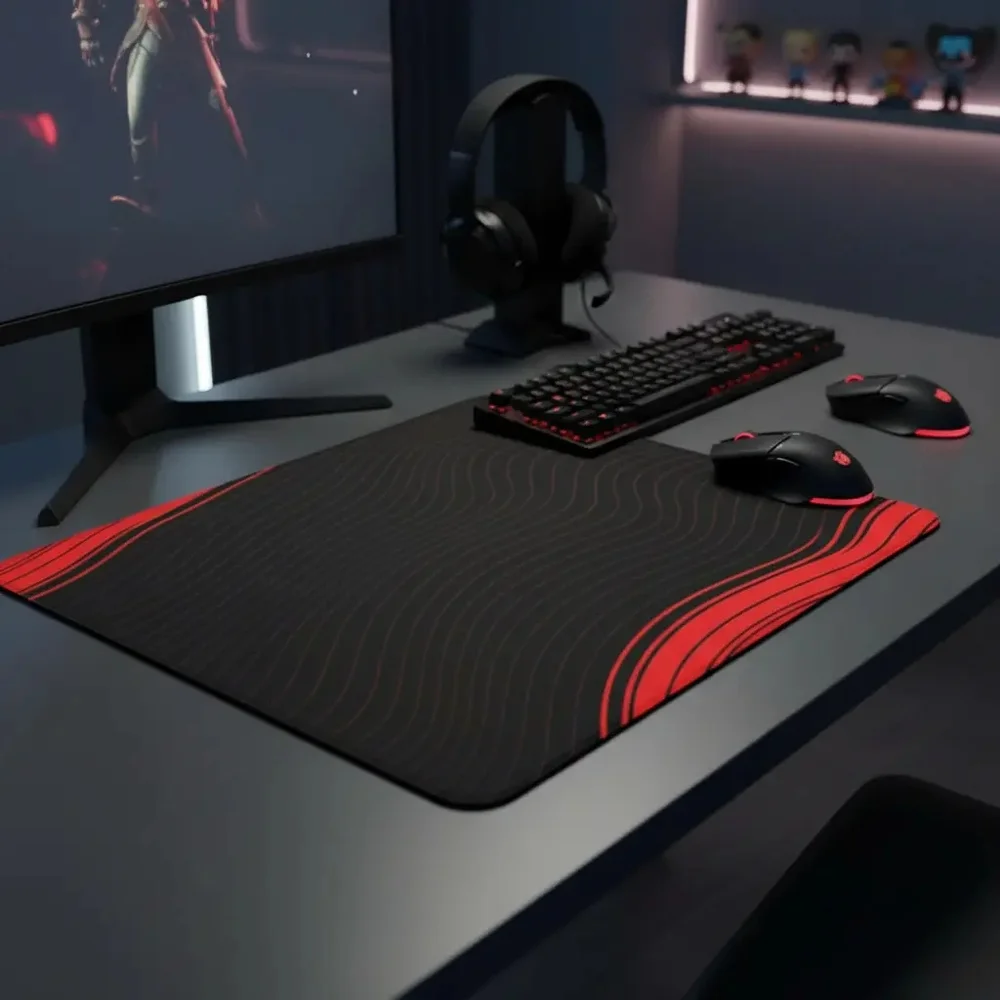 Imagem 4 de 5 do produto Mouse Pad Gamer Cm02 450x400mm Preto/vermelho - Atwe Eletrônicos