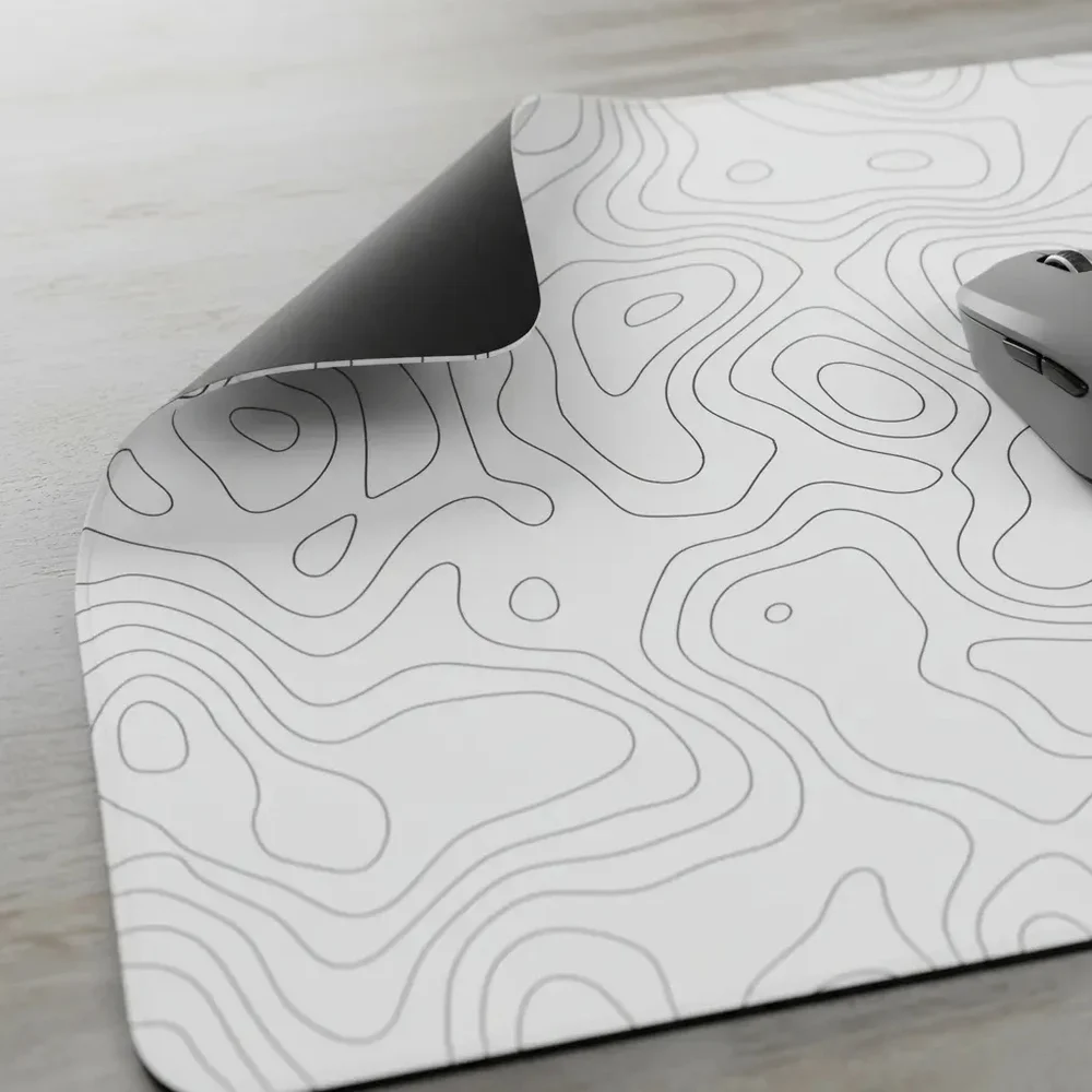 Imagem 2 de 5 do produto Mouse Pad Gamer Cm02 450x400mm Branco Abstrato - Atwe Eletrônicos