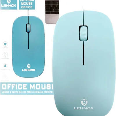 Mouse Com Fio Usb Óptico Ergonômico 3 Botões Ultra Leve (azul)