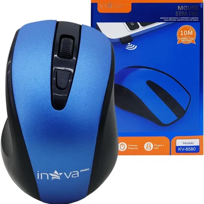 Mouse Sem Fio Bluetooth Ergonômico Wireless (azul)