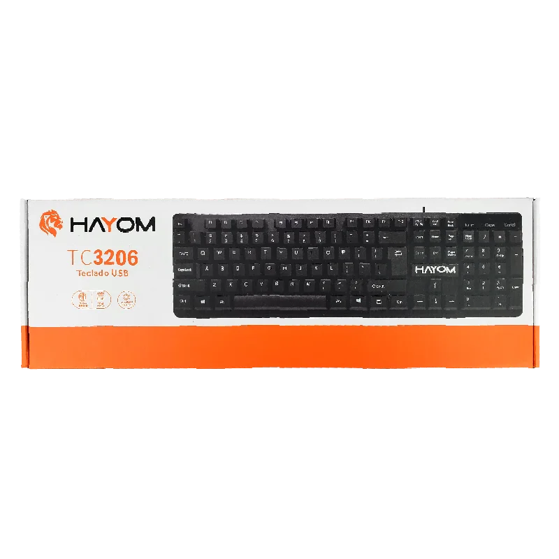 Imagem 2 de 3 do produto Teclado Hayom Tc3206 Usb Preto Abnt Ergonômico