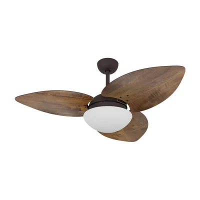 Ventilador De Teto Dormamu Marrom Texturizado 3 Pás Rádica Imbuia 110v