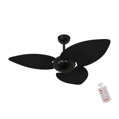 Ventilador De Teto Dormamu Nero Office 3 Pás Preto 110v Com Controle