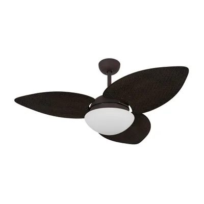 Ventilador De Teto Dormamu Marrom Texturizado 3 Pás Palmae 110v