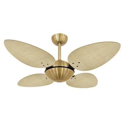 Ventilador De Teto Volare Office Petalo Palmae Natura 127v - 110v