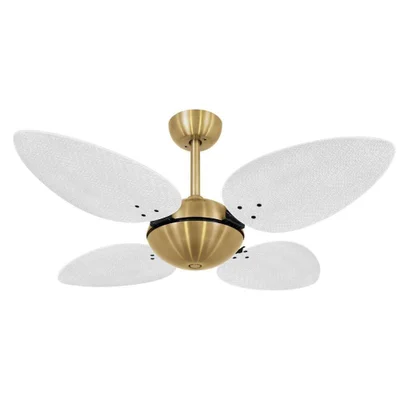 Ventilador De Teto Volare Office Petalo Palmae Branco 110v