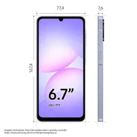 Smartphone Samsung Galaxy A07 128 GB Violeta, 4g, Ram 4 GB, Câmera 50mp + Selfie 8mp, Tela 6,7" 14
