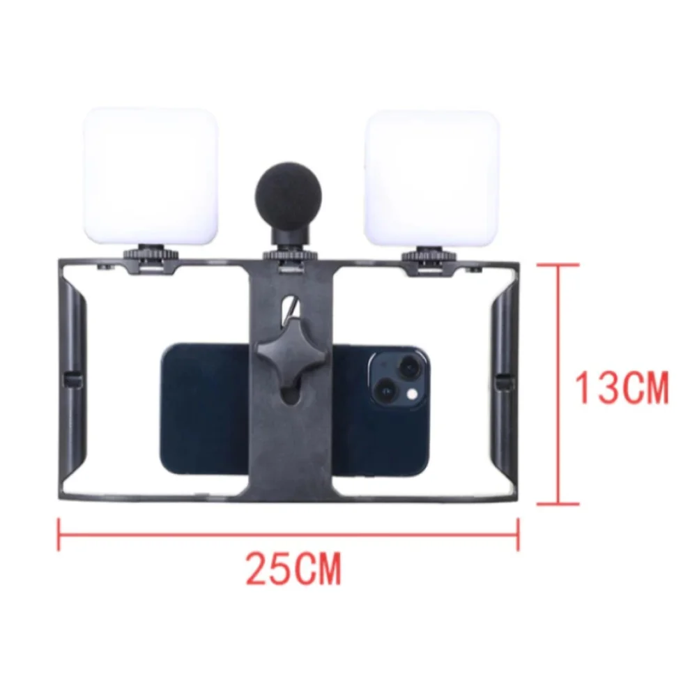 Imagem 2 de 5 do produto Kit Estúdio Portátil Completo De Gravação Iluminação Áudio E Estabilidade