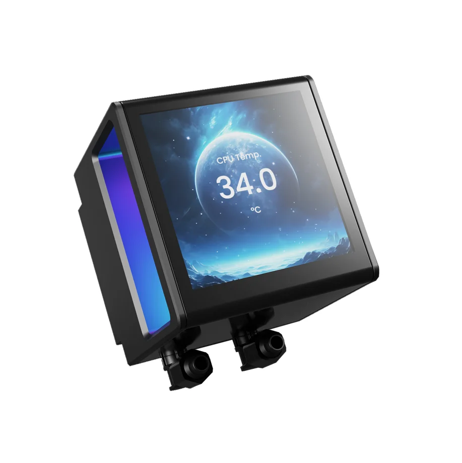 Water Cooler 240mm Gamdias Chione P5-240, ARGB, Display Lcd, Black - Chione P5-240 5