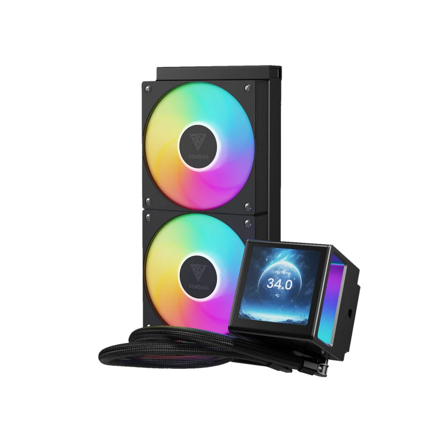 Water Cooler 240mm Gamdias Chione P5-240, ARGB, Display Lcd, Black - Chione P5-240 8
