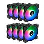 Kit 8 Fans Rise Mode X ARGB 120mm S/controladora Preto - Rm-xld-aRGB 3