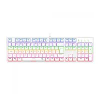 Teclado Mec T-dagger Rebel, Rainbow, Usb, Switch Brown - T-tgk328w-br
