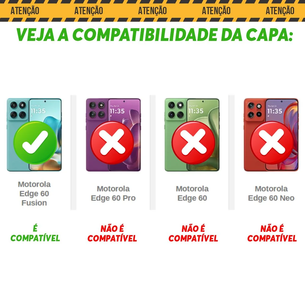 Imagem 5 de 5 do produto Capa Militar P/ Motorola Moto Edge 60 Fusion - Capinha Case Protetora Anti Impacto Queda Armadura Resistente