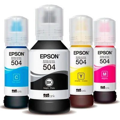Kit De 4 Tintas Epson | Tinta De 4 Cores T504 L4150 L6191 L4160 L6161