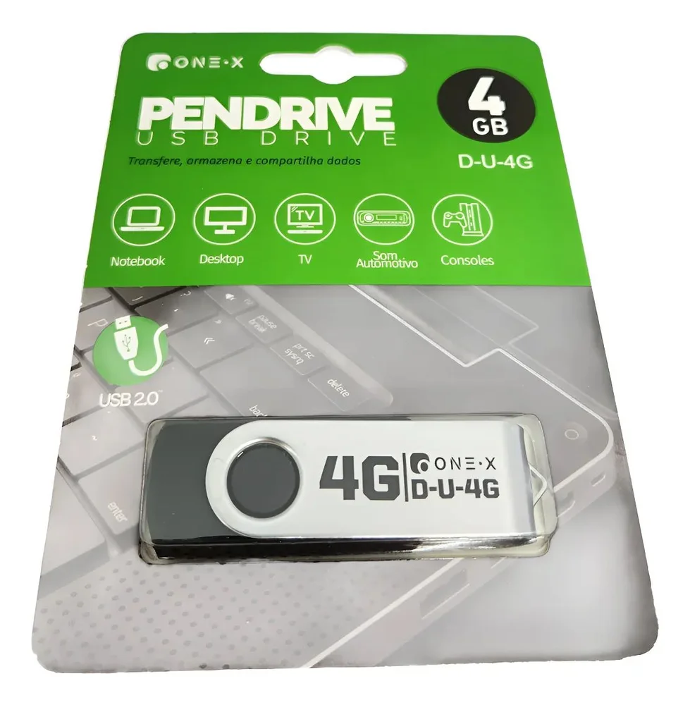 Imagem 2 de 4 do produto Pen Drive 4gb Preto Onex D-u-4g