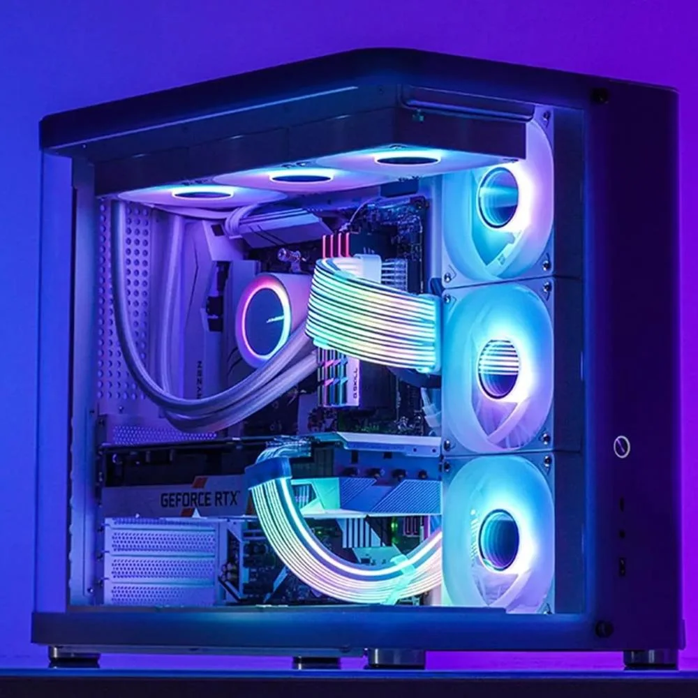 Imagem 4 de 5 do produto Cabo ARGB 24 Pinos Para Placa-mãe Com 80 LEDs RGB Potente E Efeitos Personalizáveis Compatível Aura Sync