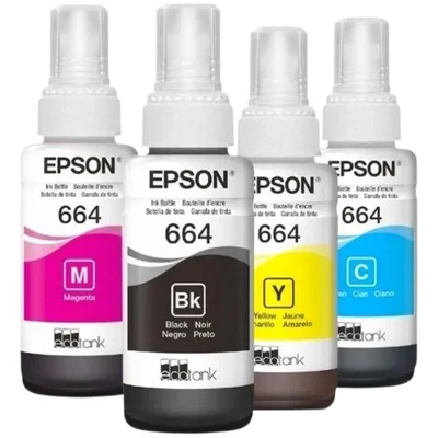 Kit 4 Tintas Epson 664 L110 L120 L200 L210 L220 L350 L355