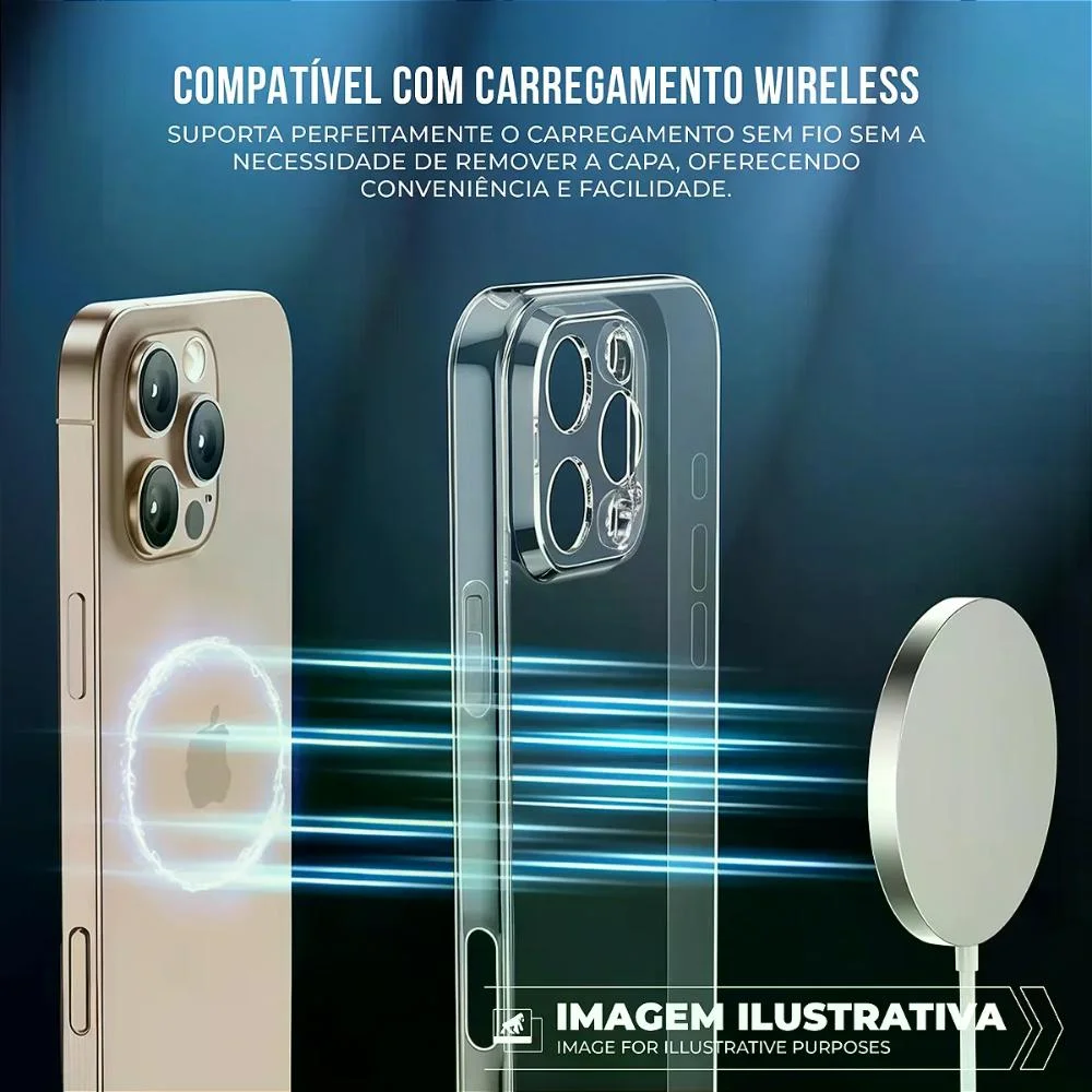 Imagem 3 de 5 do produto Capa Case Capinha Para Iphone 17 - Crystal Slim - Não Amarela - Gshield