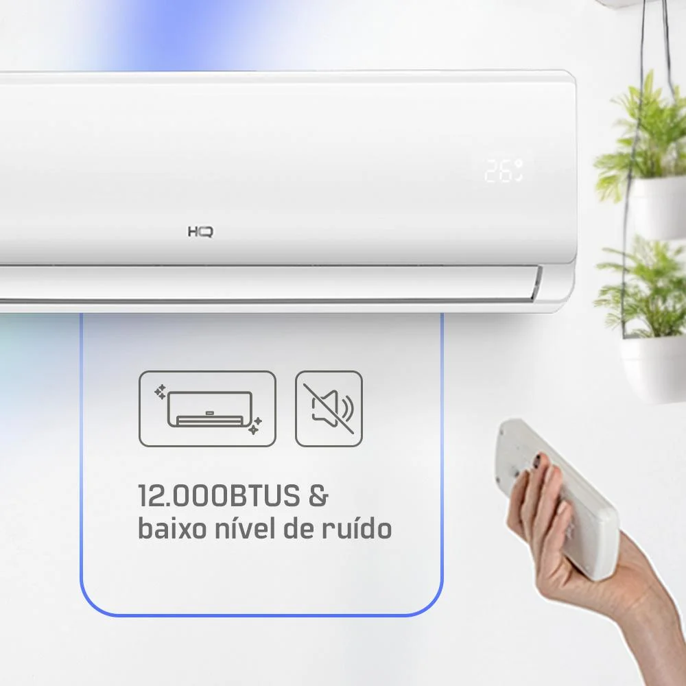 Imagem 5 de 5 do produto Ar Condicionado Split Hq Hi Wall Inverter 12.000 Btu/h Frio Monofásico Branco Viht12kco3s2s13 - 220v