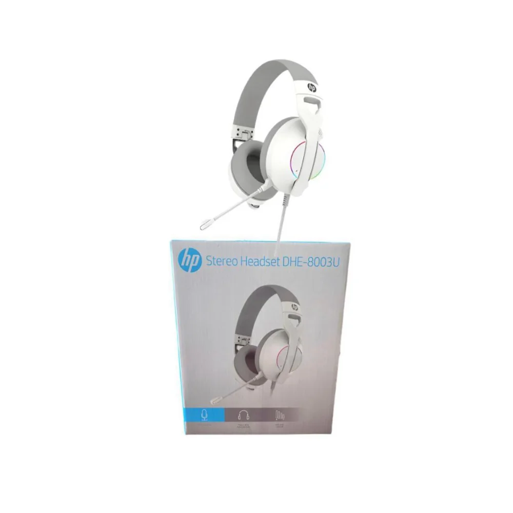 Imagem 4 de 5 do produto Fone De Ouvido Gamer Branco Hp Dhe-8003u Cancelador De Ruido