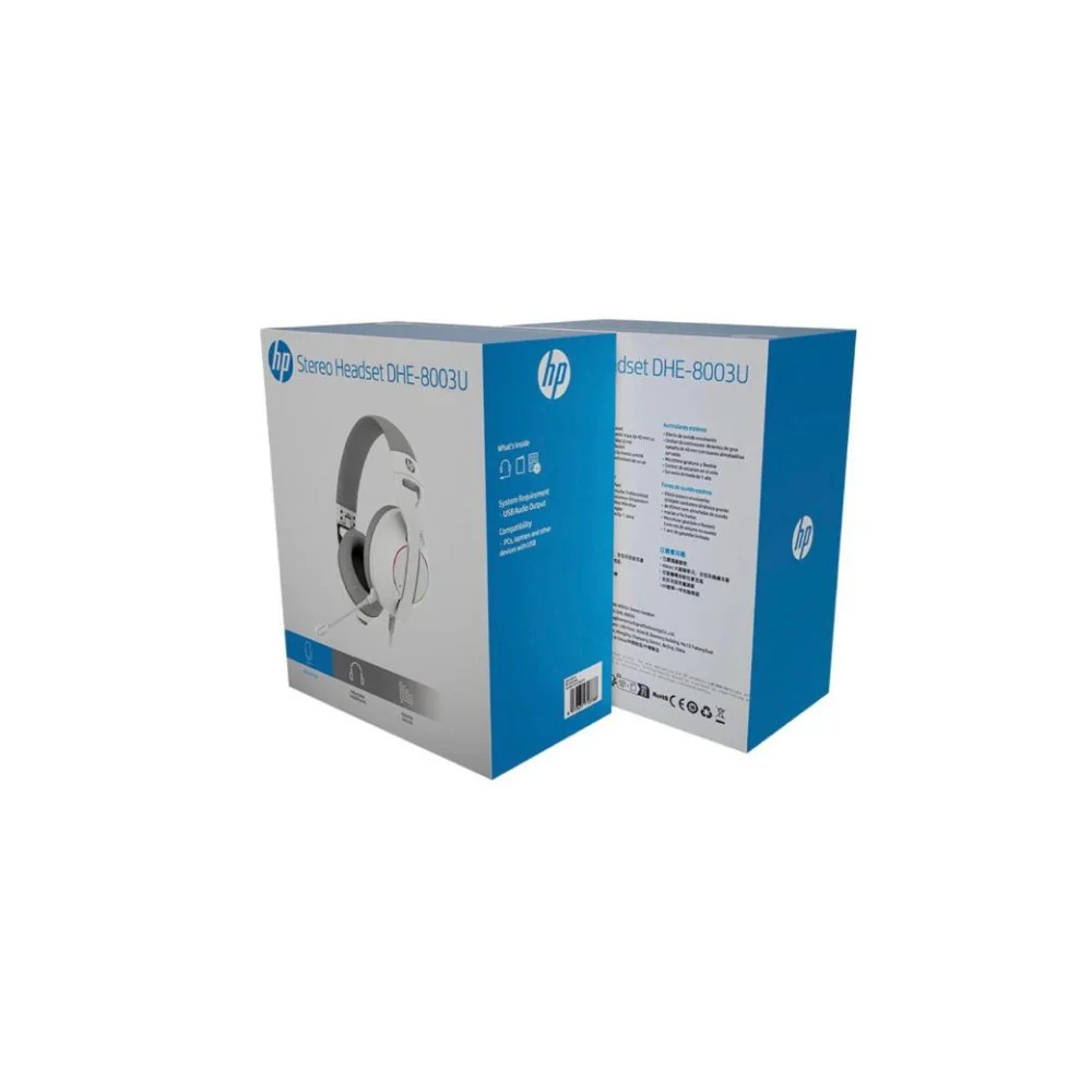 Imagem 5 de 5 do produto Fone De Ouvido Gamer Branco Hp Dhe-8003u Cancelador De Ruido