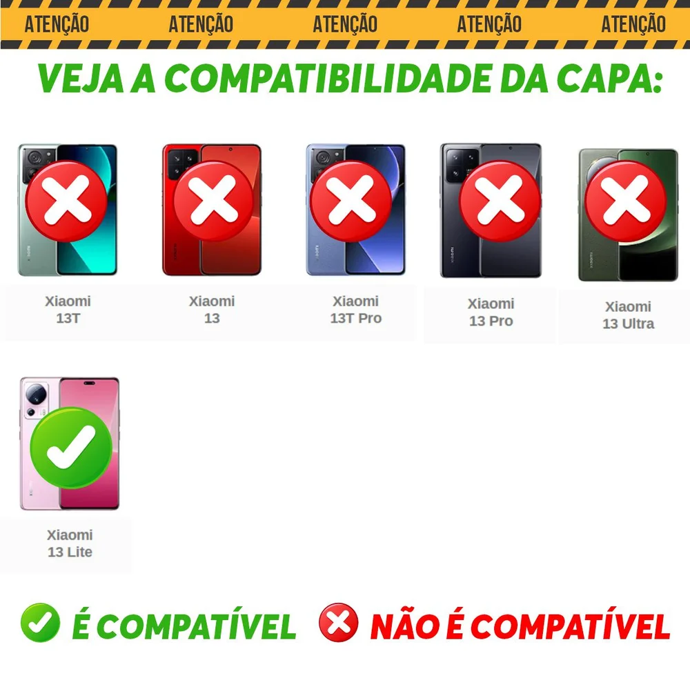 Imagem 3 de 5 do produto Capa Militar P/ Xiaomi Mi 13 Lite - Capinha Case Protetora Anti Impacto Queda Armadura Resistente