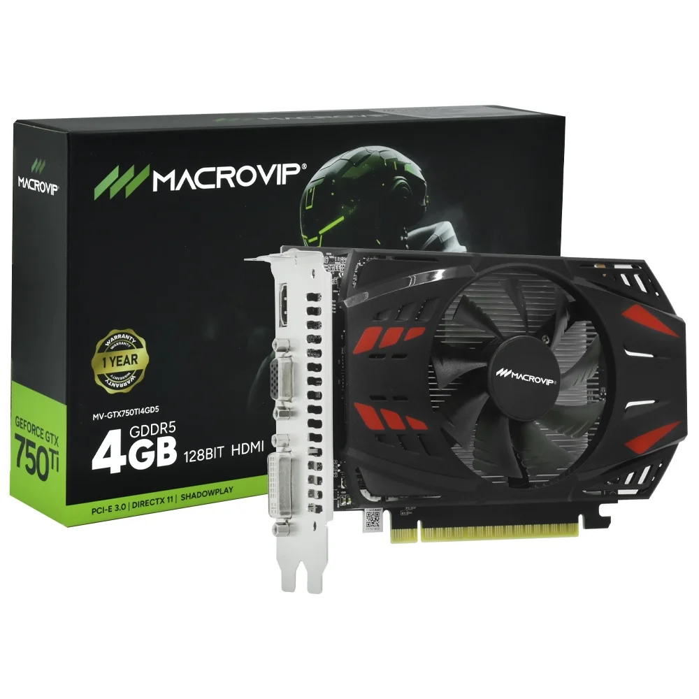 Placa Video 4gb Gtx750ti Macrovip GDDR5 1020mhz 128bit 4