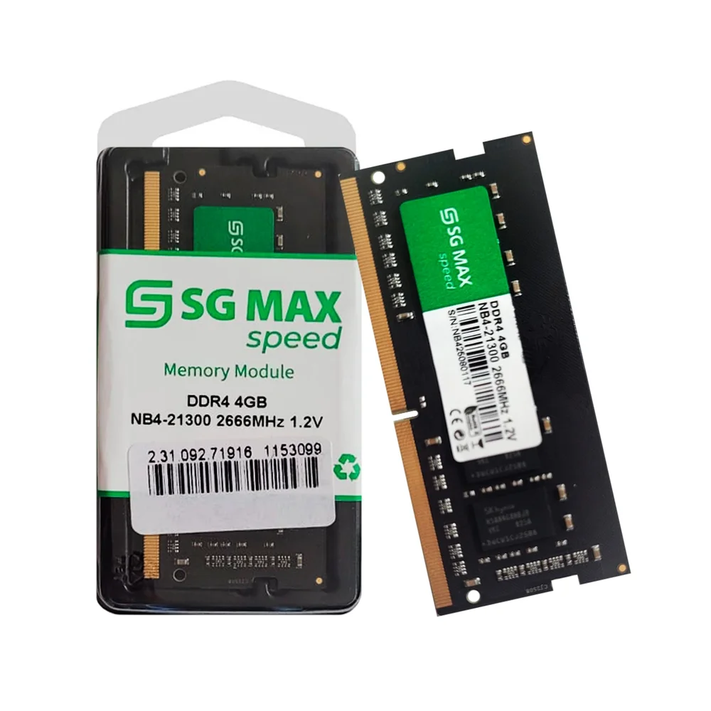 Memoria Notebook 4gb Ddr4 2666 Cl19 1.2v Soddim Sgm4gl2666cl19nb Sgmax