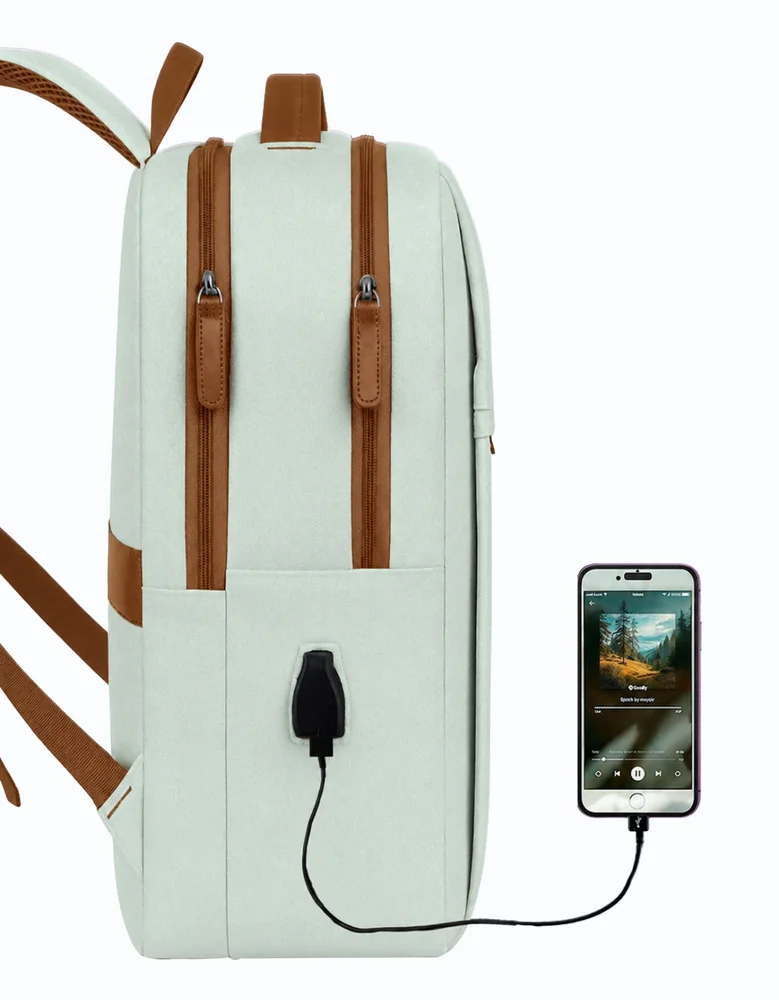 Imagem 5 de 5 do produto Mochila Grande Masculina Feminina Executiva Notebook Escolar Universitária Usb Viagem Estudo Cor Cinza