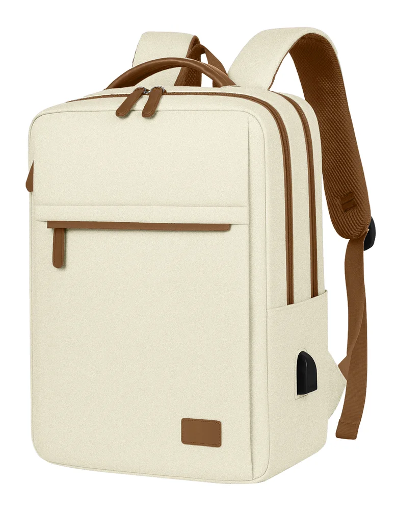 Imagem 1 de 5 do produto Mochila Grande Masculina Feminina Executiva Notebook Escolar Universitária Usb Viagem Estudo Cor Palha