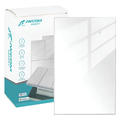 Interruptor Inteligente Tecla Física Vidro 1 Botão Zigbee Branco Jwcom Sa-zb217a-br