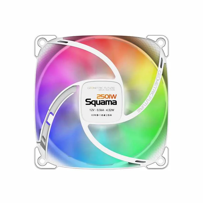 Kit 3 Fans 120mm Geometric Future Squama 2301w-1 ARGB Branco 7