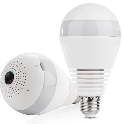 Camera Lampada Panoramica 360º Ahd Wifi