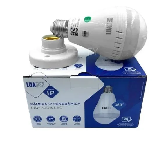 Imagem 3 de 4 do produto Camera Lampada Panoramica 360º Ahd Wifi