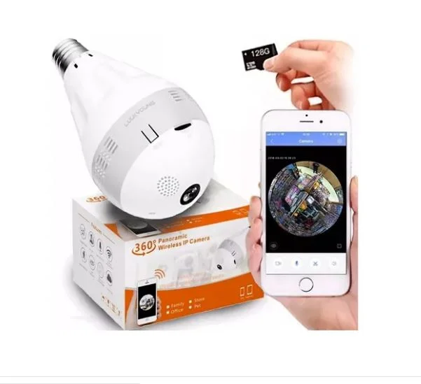 Imagem 4 de 4 do produto Camera Lampada Panoramica 360º Ahd Wifi