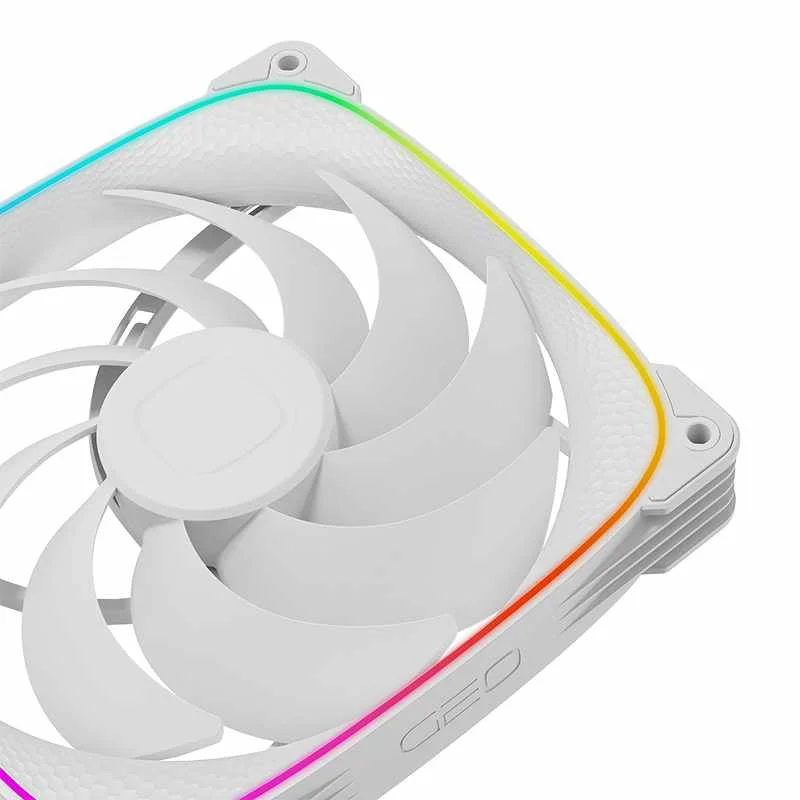 Kit 3 Fans 140mm Geometric Future 2503r Reverse ARGB Branco 6