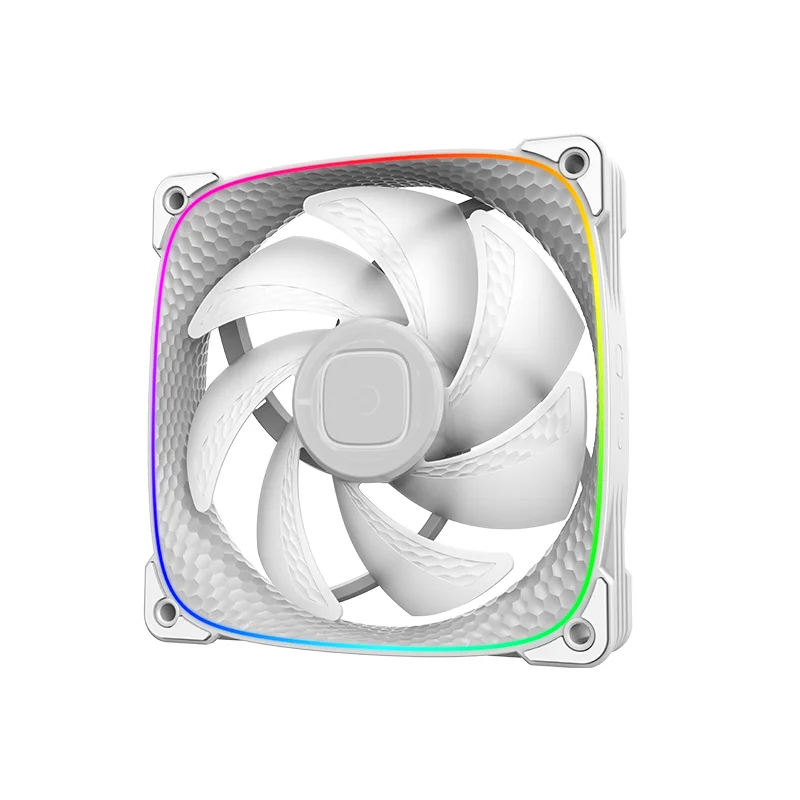 Kit 3 Fans 120mm Geometric Future Squama 2503w-3 ARGB Branco 5