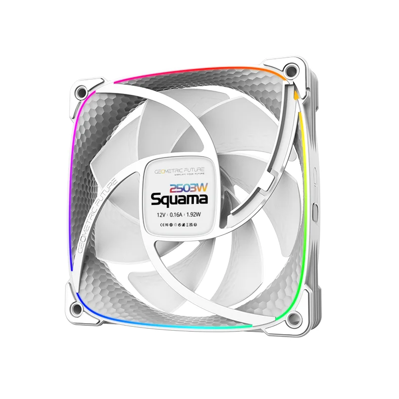 Kit 3 Fans 120mm Geometric Future Squama 2503w-3 ARGB Branco 6