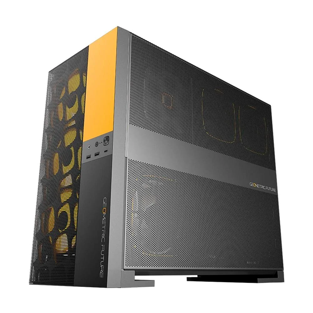 Imagem 5 de 5 do produto Gabinete Gamer Geometric Future Model 5 Vent Sem Fans Preto E Amarelo