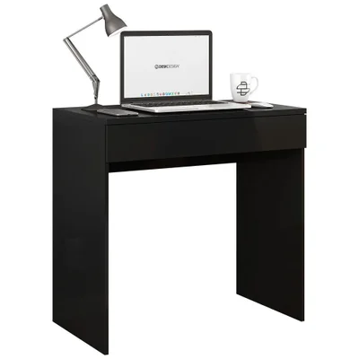 Mesa Escrivaninha Bp 100% Mdf 80cm Com 01 Gaveta Preto
