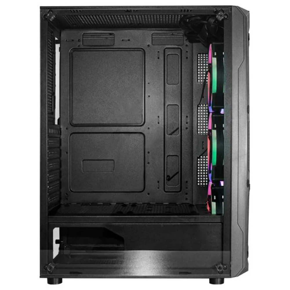Imagem 5 de 5 do produto Gabinete Gamer K-mex Mesh Cg-02c5, 3x Fans RGB, Lateral Em Vidro Temperado, Usb 3.0, Atx, Preto - Cg02c5rh0010b0x
