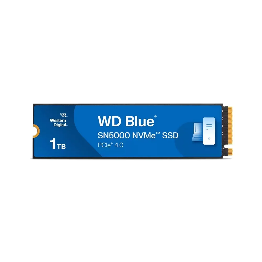 SSD Wd Blue Sn50000 1TB Nvme M.2 2280 Leitura 5150mb/s Gravação 4900mb/s - Wds100t4b0e